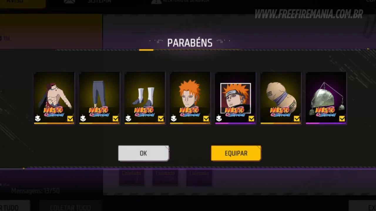 La diferencia en la ficha en la piel de Naruto en fuego libre causa críticas a los jugadores brasileños - Imagen del artículo original